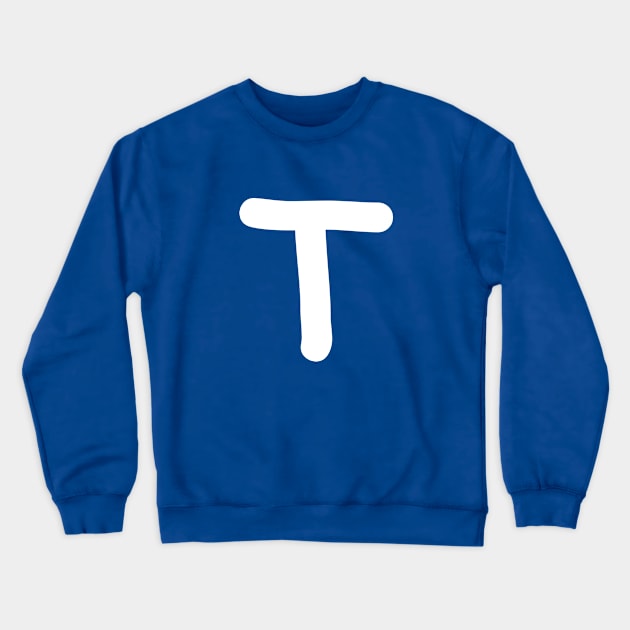 Letter T Capital Alphabet T Monogram Crewneck Sweatshirt by Shariss